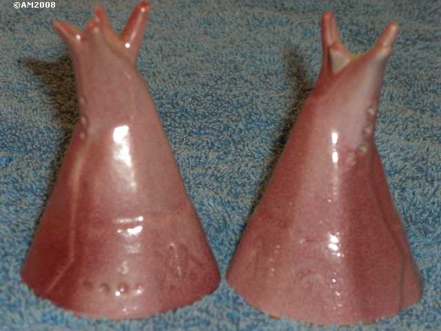 Teepee shakers glazed rosetone